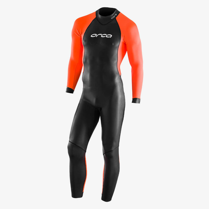 Orca Openwater Core HI-VIS, wetsuit, men, black/orange, 2023
