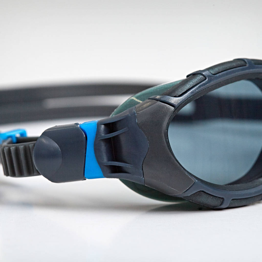 Zoggs Predator Flex, gey/blue/smoke, smoke tinted lenses, grey/blue