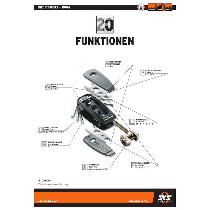 SKS CT Worx 20 functions