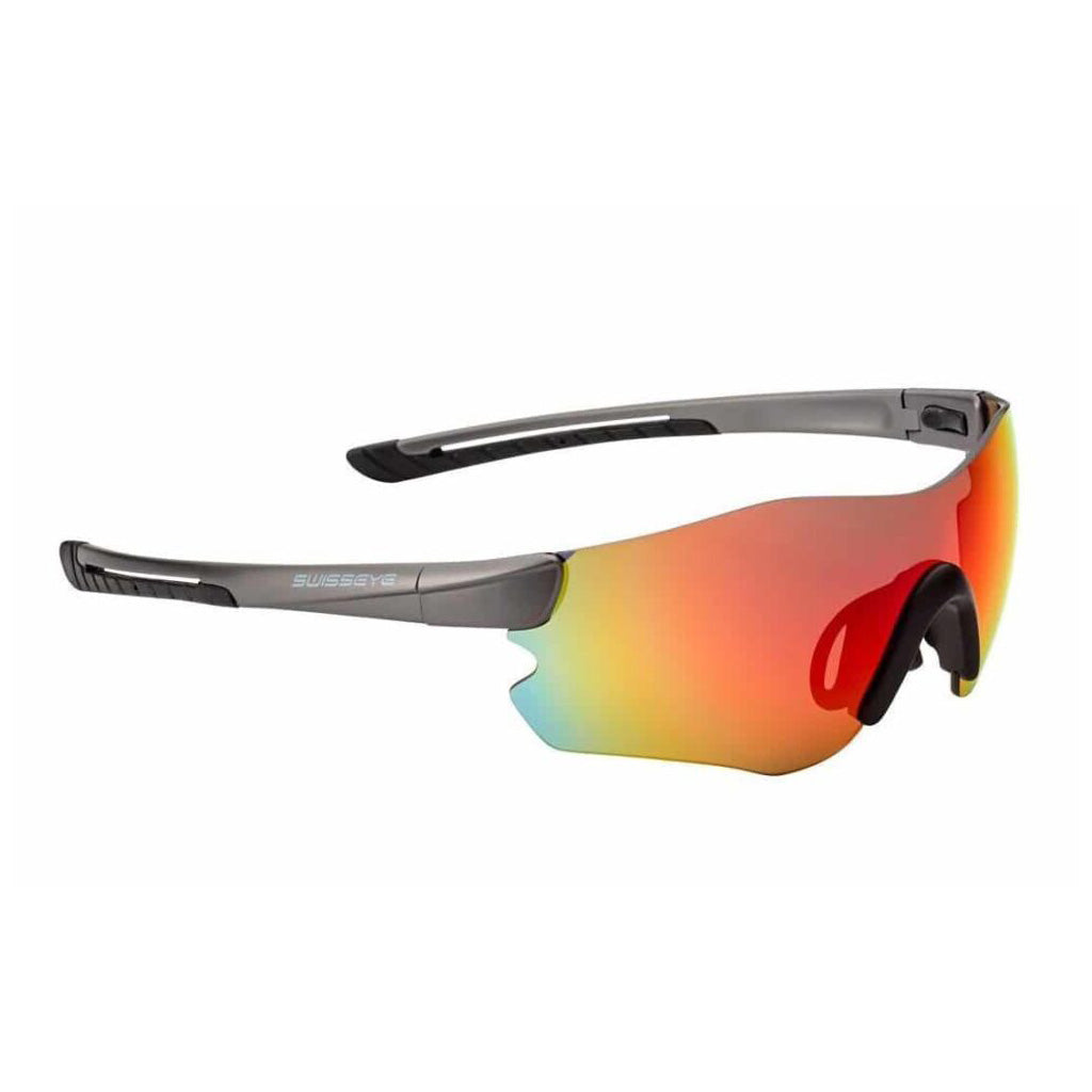 Swisseye Speedster, dark gray matt, lenses smoke BR Revo + orange + clear, sports glasses, cycling glasses