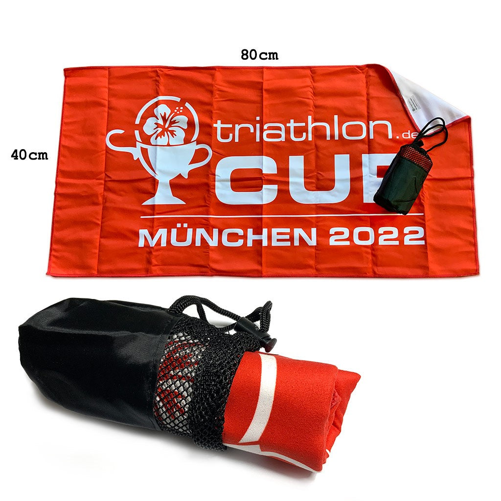 triathlon.de microfibre towel "triathlon.de CUP 2022", 80 x 40 cm, red
