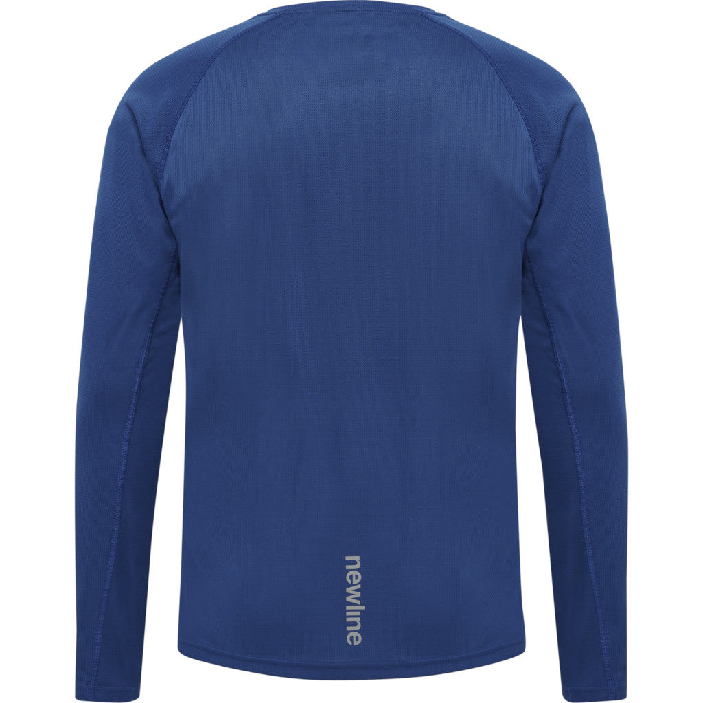 Newline Men Core Running T-Shirt L/S, Herren, true blue, blau