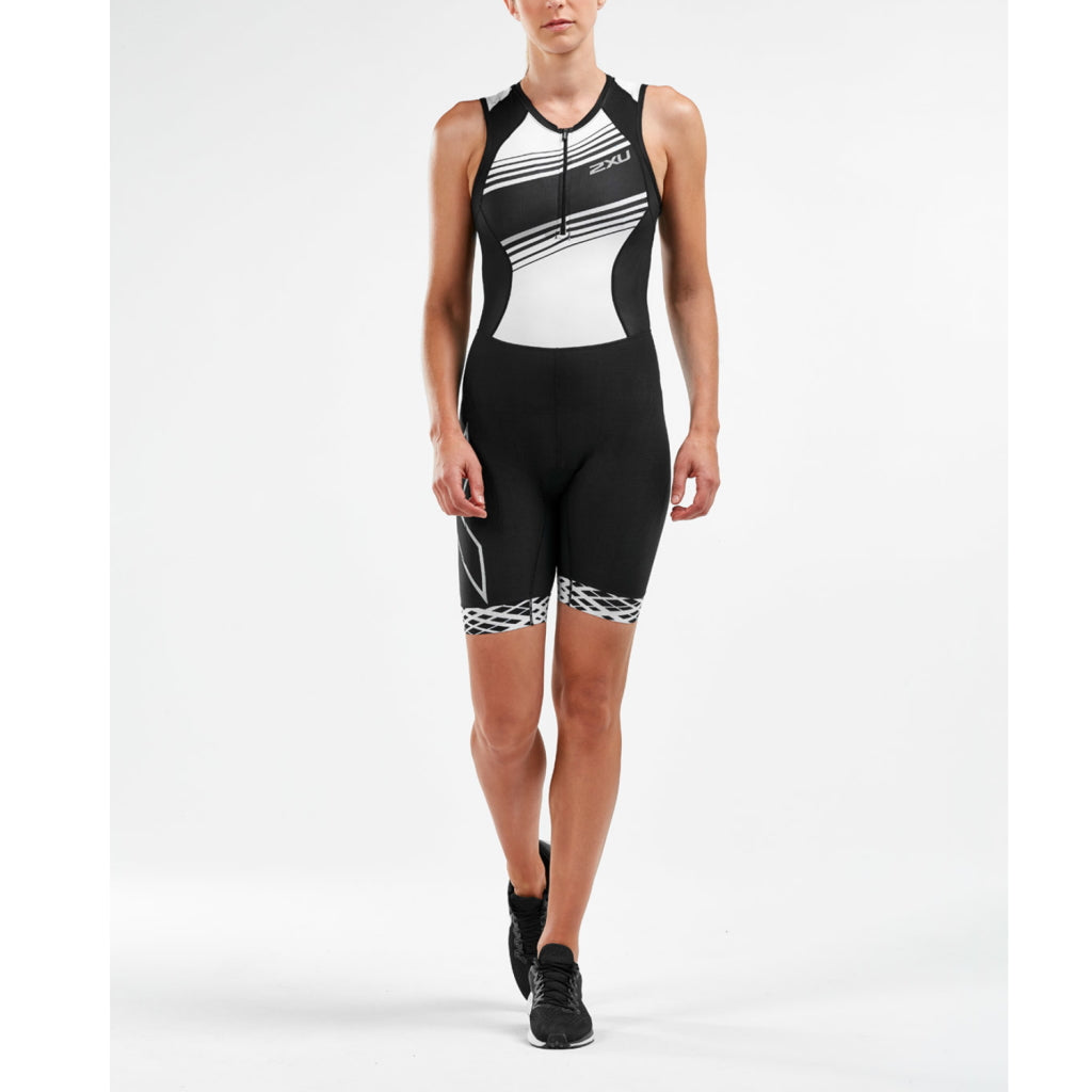 2XU Compression TriSuit, Damen, schwarz/weiß